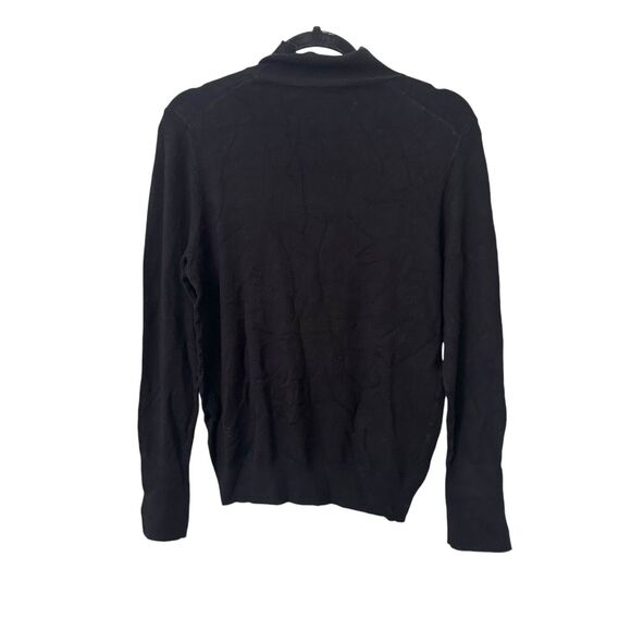 ZARA Mockneck Basic Knit Sweater Black Sz Large - Picture 3 of 4